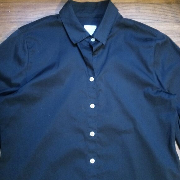 CHICO'S billow sleeve poplin shirt in black (0/US4-6) - Picture 5 of 15